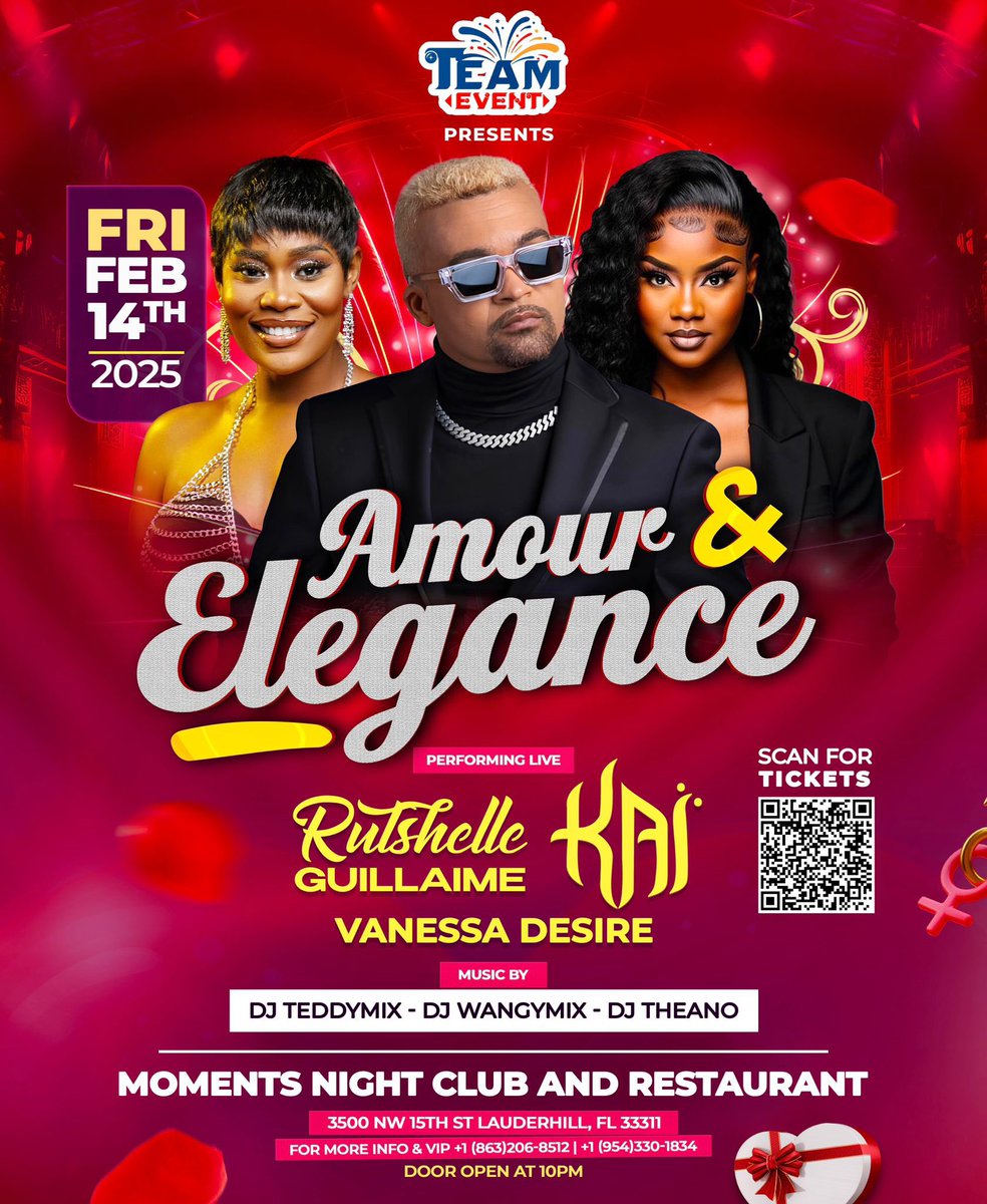 Amour &amp; Elegance 14 février <a href="/rutshelle/">Rutshelle Guillaume</a> <a href="/RICHARDLANKAI/">RICHARD CAVE</a> <a href="/VDesire_Music/">Vanessa Désiré</a>