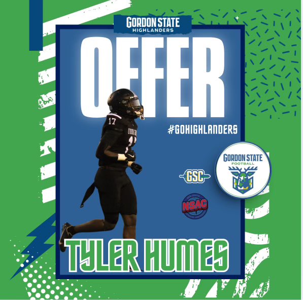 #AGTG After a great conversation with <a href="/coachgavin_gsc/">Coach Gavin</a> I am bless to receive a offer from <a href="/Gscfootball1/">Gordon State College Football</a>

<a href="/QuisenberryOmar/">Omar ( Coach Quiz) Quisenberry</a> <a href="/CoachCMcLeod/">Coach McLeod</a>