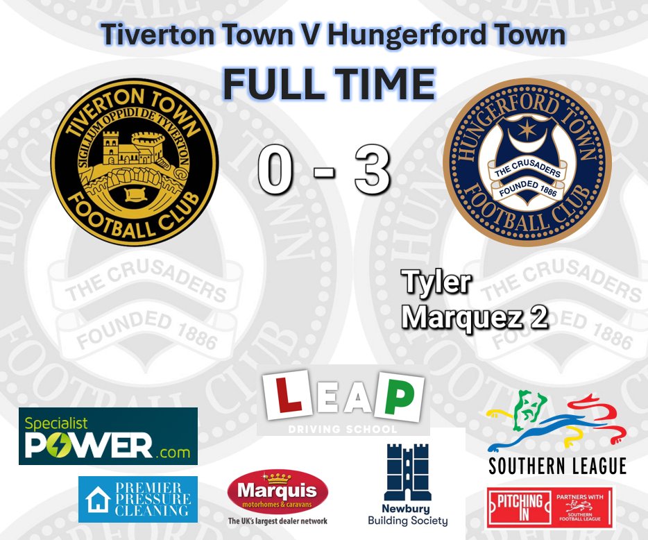 Hungerford Town FC (@hungerfordtown) on Twitter photo A great away win for Hungerford
Goals from <a href="/JoseMarquez_47/">Jose Marquez</a> 2 and <a href="/Rhys_Tyler/">Rhys Tyler</a> secure the away win
Brilliant lads
π€π€π€π€
πππ A great away win for Hungerford
Goals from <a href="/JoseMarquez_47/">Jose Marquez</a> 2 and <a href="/Rhys_Tyler/">Rhys Tyler</a> secure the away win
Brilliant lads
π€π€π€π€
πππ