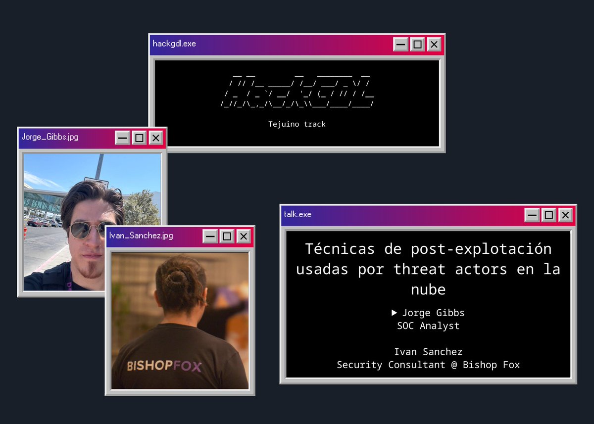 HackGDL's tweet photo. 🐳 ¡Gibbs e Ivan analizarán las TTPs avanzadas de TeamTNT en ataques a Docker y Kubernetes! Desde la campaña "Kiss a dog" hasta como grupos de ransomware y cryptojacking reutilizan estas técnicas para comprometer entornos cloud🔍. 
#HackGDL #HackGDL2025 #hacking #cybersecurityo https://t.co/NsoG7eIZKT