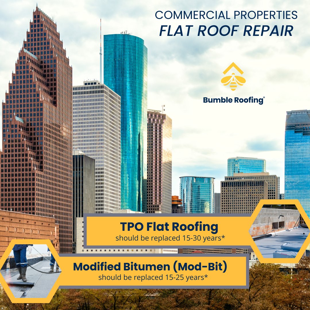 bumbleroofwh's tweet photo. 🏢 Don't let a leaky roof rain on your business operations! We offer #TPOroofing #ModBitroofing
🌐 https://t.co/Z3iL2zfNiz 
📲 (713) 909-7759 
#BumbleRoofing #HomeSweetHome #RoofDamage #RoofReplacement #RoofInspection #RoofFinancing #NewRoof https://t.co/8bN7hSM4E9
