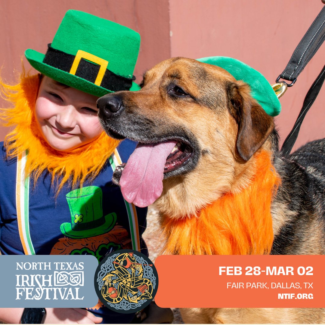 NTIF_scma's tweet photo. 🍀 Paws-itively magical moments await at NTIF! ☘️ Grab your bestie (furry or not) and join the fun Feb 28 - Mar 2! 🇮🇪✨ #NTIF25 #LuckOfTheIrish https://t.co/qx1nuZSl4A
