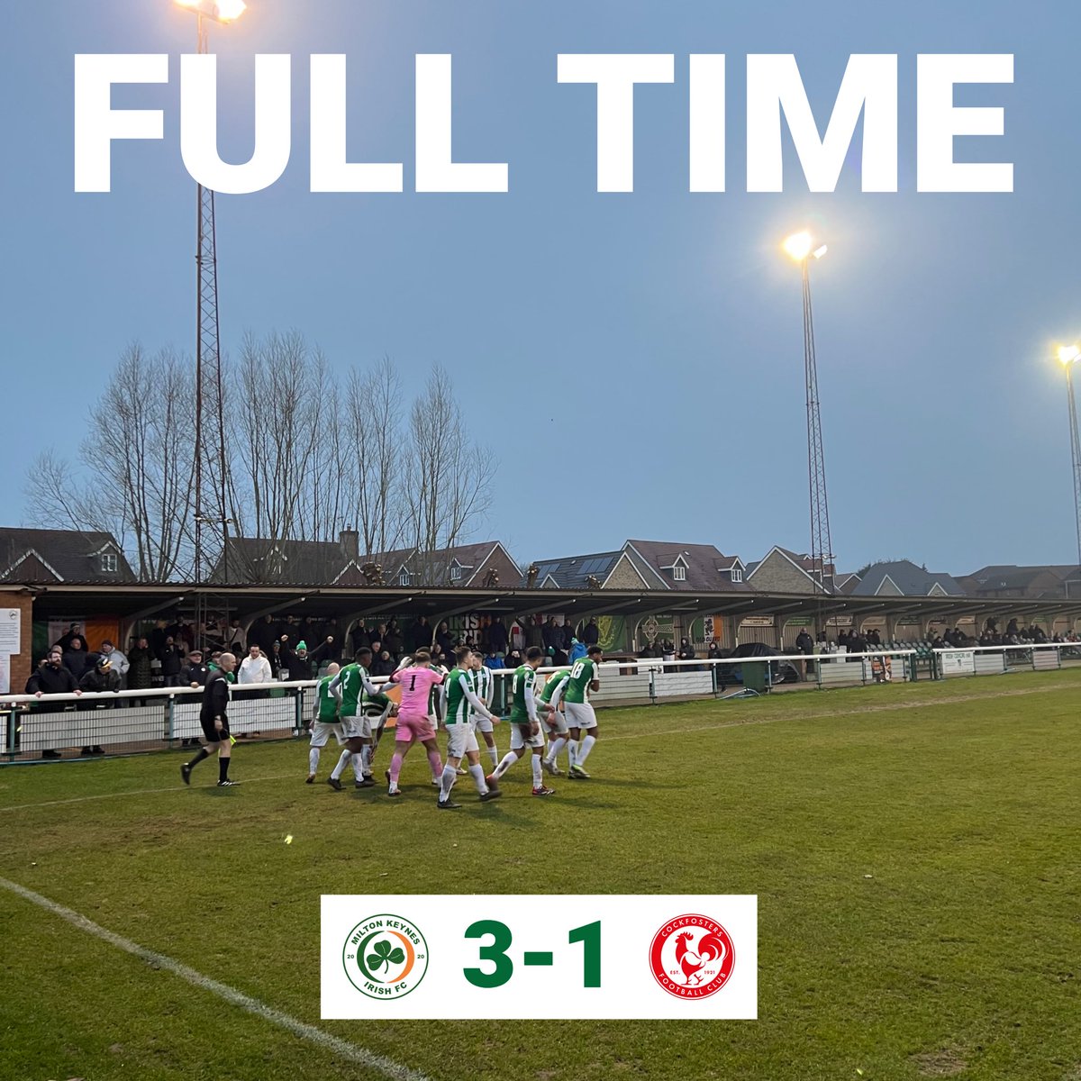 MKIrishFC's tweet photo. ☘️⚽️ | FULL TIME! MK Irish 3-1 Cockfosters!

What a performance! Wouldn’t have thought we had the 10 men…

#NonLeague #UpTheIrish #SSML https://t.co/HPknbbaTz8