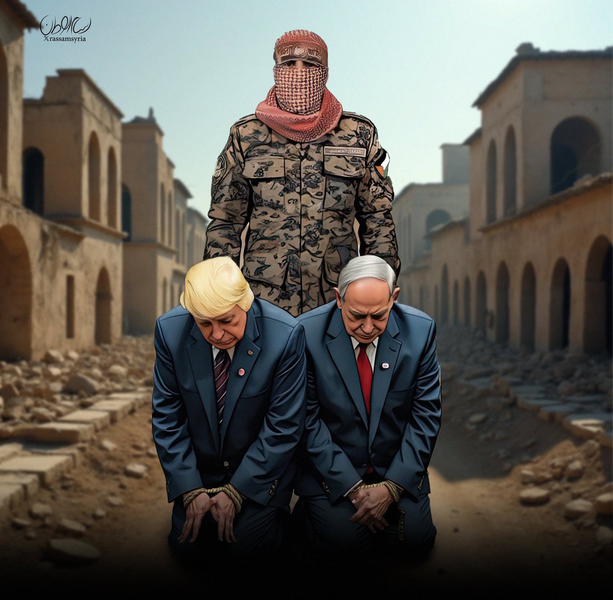 Netanyahu,Trump terörist israil direniş size diz çöktürecektir.

"Sabırlı olun, çünkü Allah sabredenlerle beraberdir." 

- Enfâl Suresi 46.Ayet