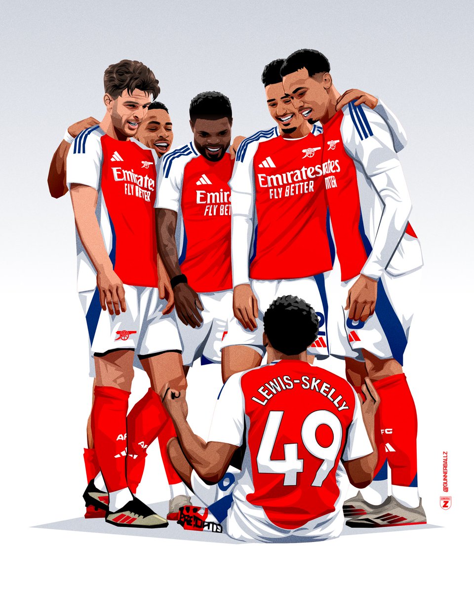 Myles Lewis-Skelly Arsenal Team Celebration. 🧘🏾‍♂️

Now available on my Etsy store—check the link in my bio!