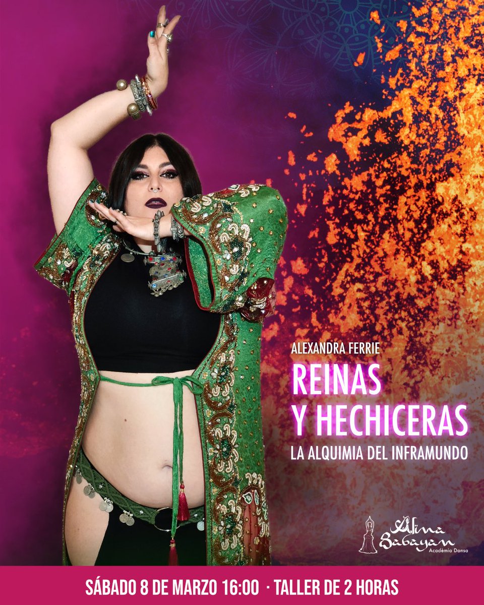 AcademiaAlina's tweet photo. 🔮 En este taller de #tribalfusion que impartiremos el 8 de marzo, Alexandra Ferrie Buscaremos conectar y explorar la esencia de algunos arquetipos que podemos utilizar en nuestra danza.

¡No te lo pierdas!! https://t.co/MUq1ZrbOUZ