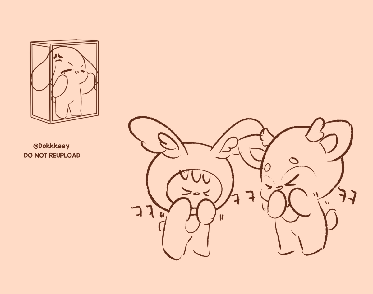 Dokkkeey's tweet photo. Meanwhile, 95z.....

Toram and Shuasumi lure him to go inside🐰🐿️🦌 https://t.co/Xx35t47jaW