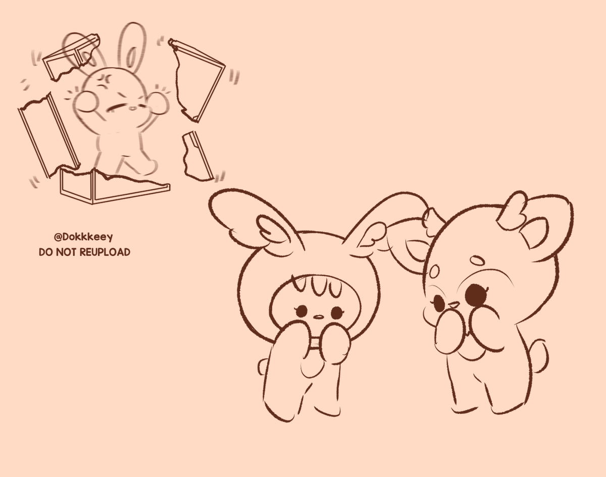 Dokkkeey's tweet photo. Meanwhile, 95z.....

Toram and Shuasumi lure him to go inside🐰🐿️🦌 https://t.co/Xx35t47jaW