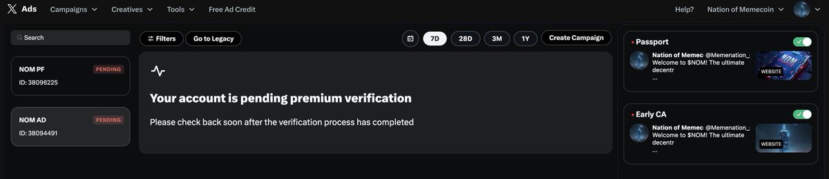Twitter Ads pending 👀