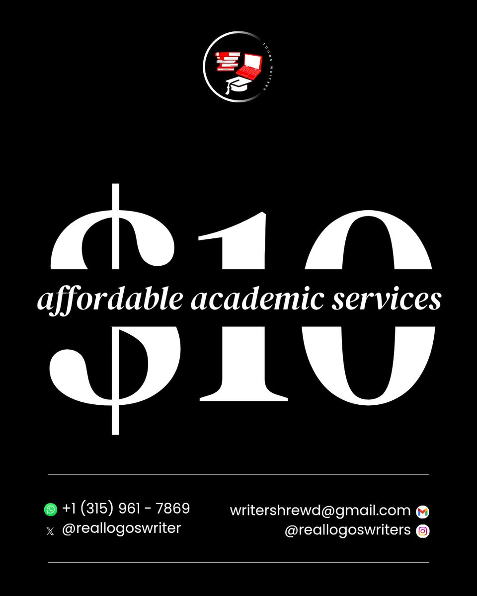 reallogoswriter's tweet image. DO NOT LET ASSIGNMENTS DRAG YOU DOWN THIS 2025!
LET US HELP YOU!

#AssignmentSupport #Essaysdue 
#ResearchPapers #Onlineclasses

#AAMU #ASU #CAU #FAMU #FSU #HBCU
#JSU #MBA #NCAT #SSU #PVAMU #TXST
#UCLA #VSU #WGU #NCLEX #GRAMFAM
#SaturdayVibes #PlayStation
#reallogoswriter📚💻🎓