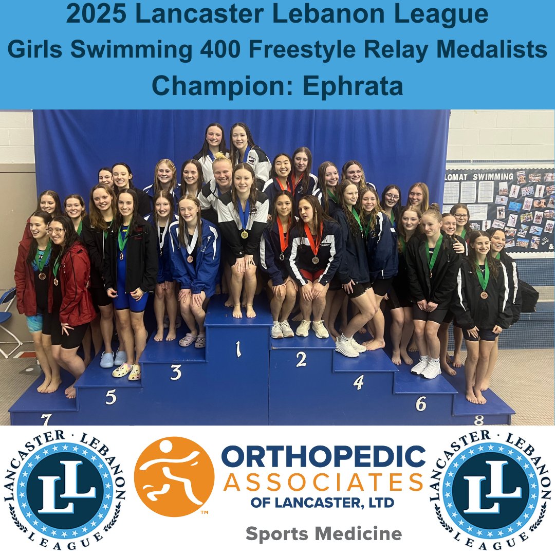 Celebrating Medalists at last night's LL League Swimming Championships sponsored by
<a href="/OrthoAssocLanca/">OAL</a>