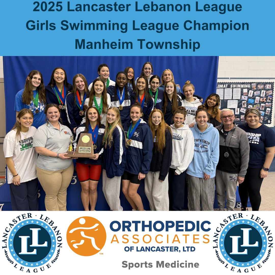 Wrapping up swimming celebrations with League Champions.
Girls LL League Champ is Manheim Township
Boys LL League Champ is Hempfield
Big thanks to league sponsor <a href="/OrthoAssocLanca/">OAL</a> and championship meet host Franklin and Marshall!