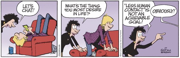 NedJohnson's tweet image. For the #teens and #introverts among us. 
@zits 
￼