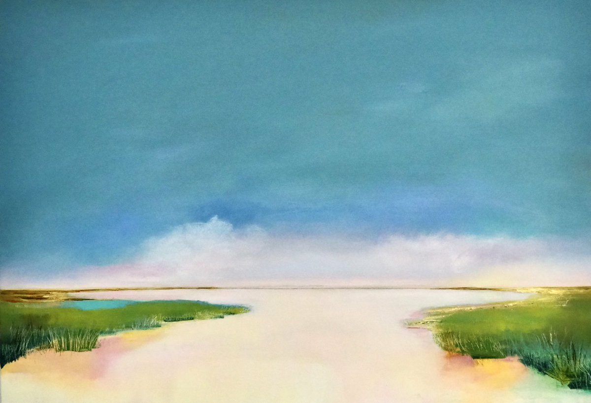 New large oils available in 2025. My landscape paintings are a slow process of layering colour and texture…. #bigsky Jotunmer.com