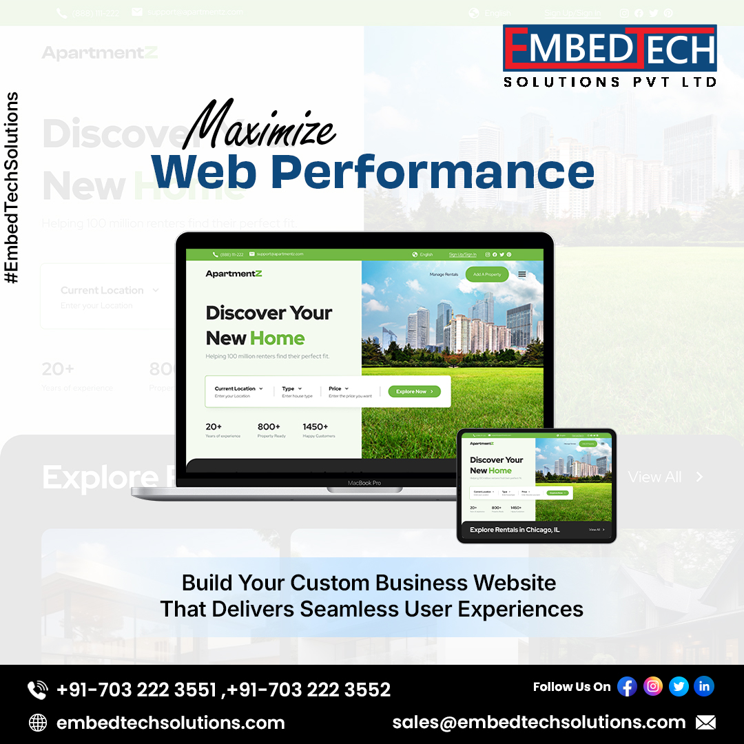 Embedtech_sol's tweet image. Maximize Web Performance with EmbedTech Solutions! We specialize in creating custom business websites that combine best design, seamless functionality & unmatched user experiences. 
🌐embedtechsolutions.com
#Embedtech #WebsiteDevelopment #BestWebsiteDeveloper #Hyderabad