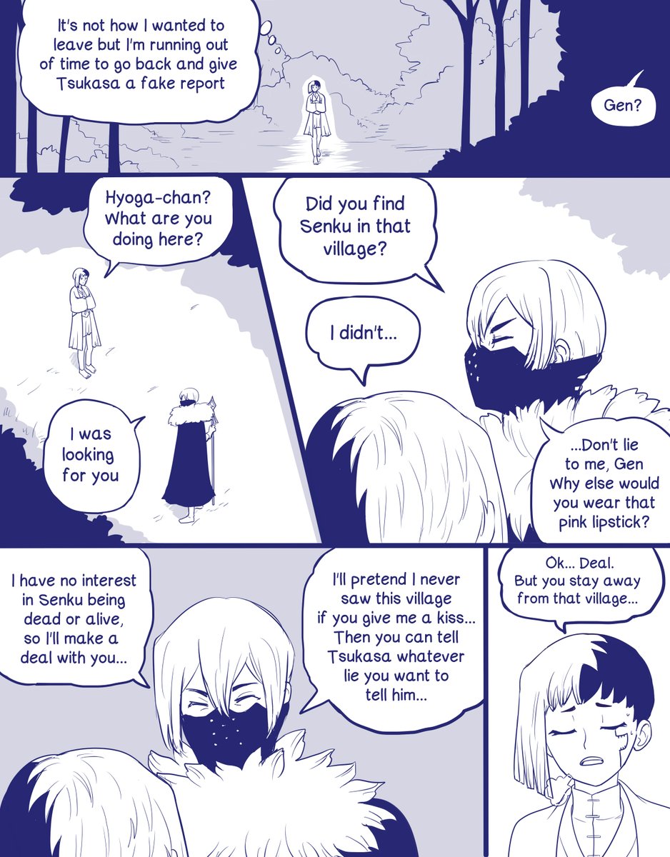 dwn1866's tweet photo. Page 18 - The deal #hyogen #氷ゲ
Bear with me this is still a SenGen comic https://t.co/rASSSVfuoF