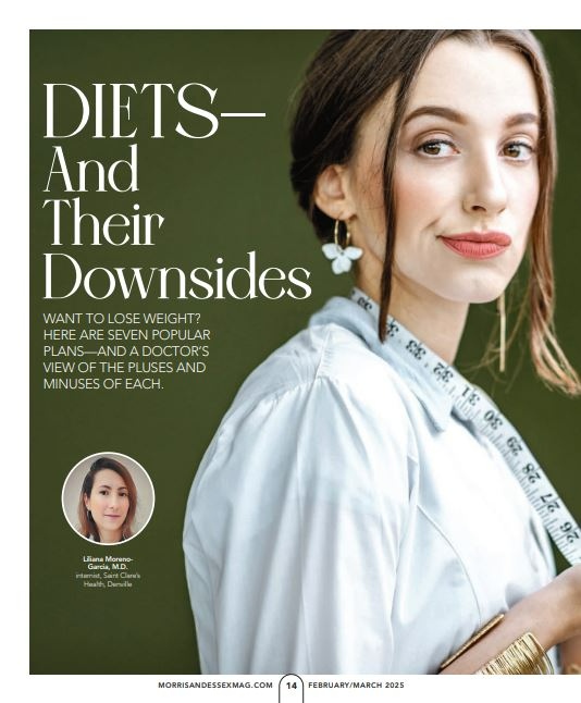 We are so excited to share Dr. Liliana Moreno-Garcia's interview in the Feb/March edition of Morris &amp; Essex magazine! Dr. Moreno-Garcia gives her expert opinion on the pros and cons of many of today's most popular diets. Read the full article here: issuu.com/wainscotmedia/…

#we...