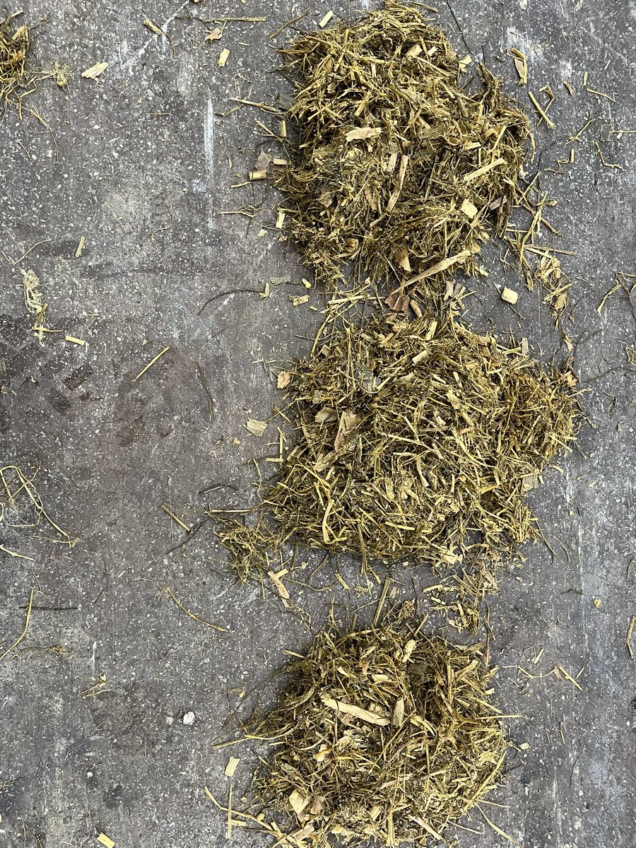 Mix quality from a twin auger diet feeder hard beaten, samples taken from 3 different spots as the load was given out, visually very similar