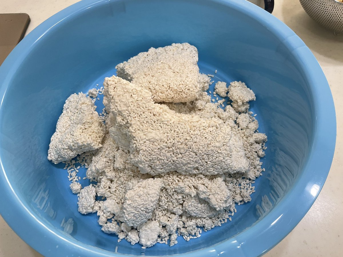 これなーんだ⁉️

米麹です。(1.6kg)

何年振りかの味噌作り。
大変だけど超楽しい♪
作るのに夢中で途中の写真なし💦
できあがりが楽しみ〜