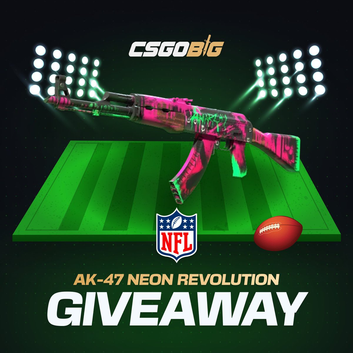 _kennyP's tweet photo. 🎁AK-47 | Neon Revolution (165 coins) Giveaway!🎁

🔁Retweet &amp; Like
❤️Follow me &amp; @csgobig 
🚻Tag 2 friends

🔔Superbowl Bonus! Get 10% extra on your deposit (up to 200 Credits) with code "kennyp"! Promo Ends Monday.

Picking winner in 72 hours!⏰ https://t.co/SmA0eV7g2M