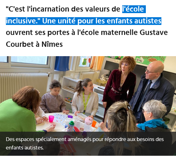 Tsaag's tweet photo. Confusion si fréquente qu'il faudrait programmer un bot pour la corriger : les espaces "spécialisés autisme" ne sont PAS par définition, "inclusifs", s'ils ne reçoivent que des personnes autistes. C'est de l'intégration. 
Intégration souvent préalable à inclusion. Souvenirs⬇️ https://t.co/ACMjenD2HV