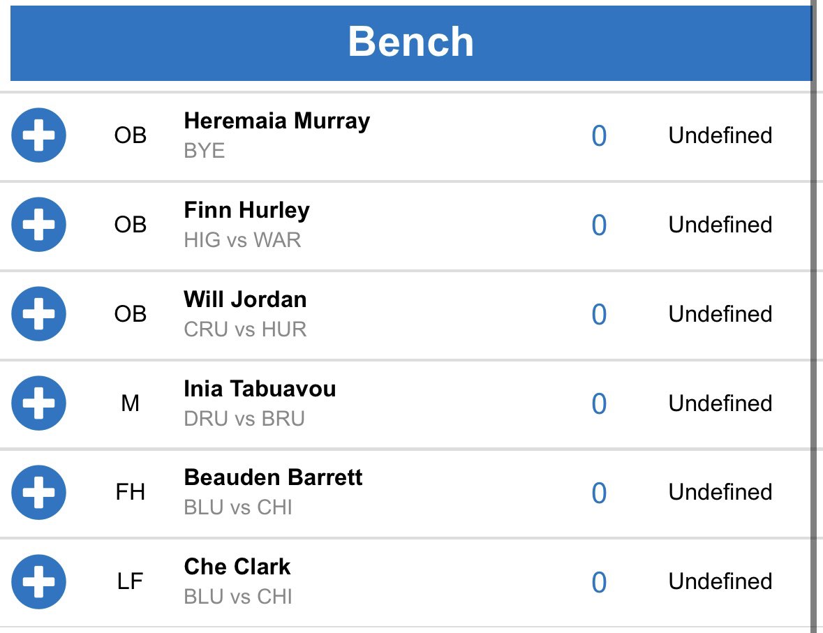 Hi guys rate my draft please.
#ratemydraft <a href="/FantasyRugDraft/">Fantasy Rugby Draft 🏉</a> <a href="/Draftrugby/">Draft Rugby</a>