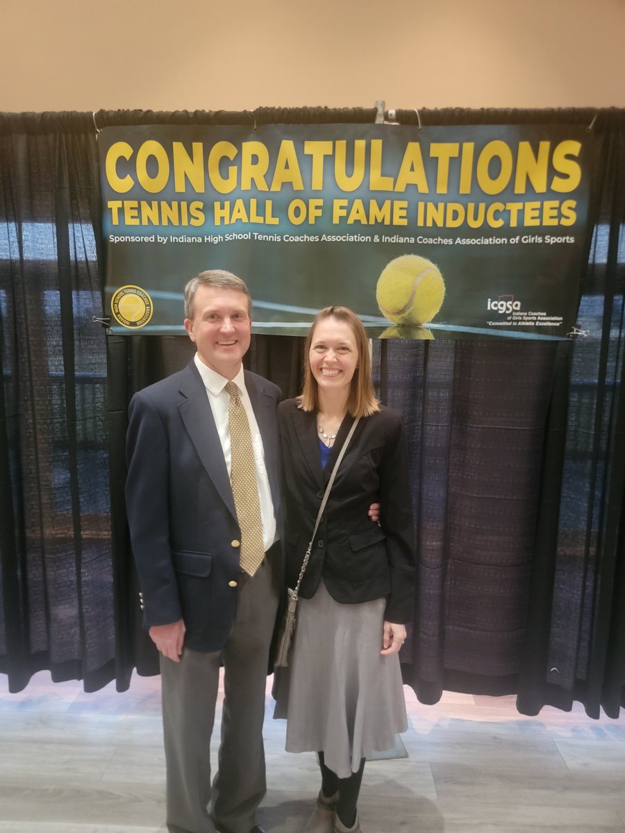 Last night Mike Filbrun was inducted into the Indiana HS Tennis Coaches Association Hall of Fame. 
30 years coaching boys
25 years coaching girls
600+ wins
Numerous conference/sectional/regional/semistate championships. 
Countless lives impacted.
A well-deserved honor, Coach!