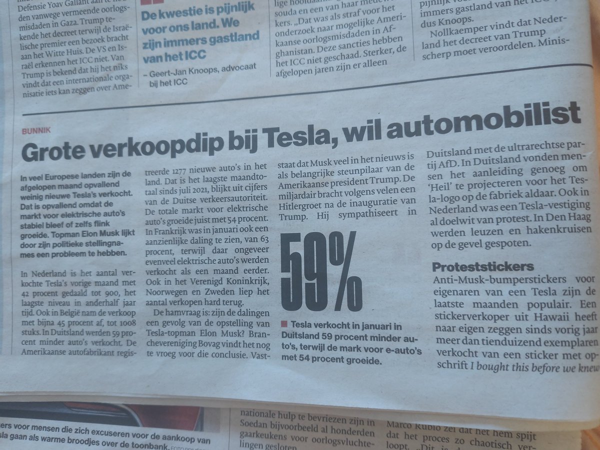 Goed nieuws. Consumenten in Europa mijden massaal <a href="/Tesla/">Tesla</a> als reactie op waanzin en leugens van <a href="/elonmusk/">Elon Musk</a> #bigTech #populisme #democratie