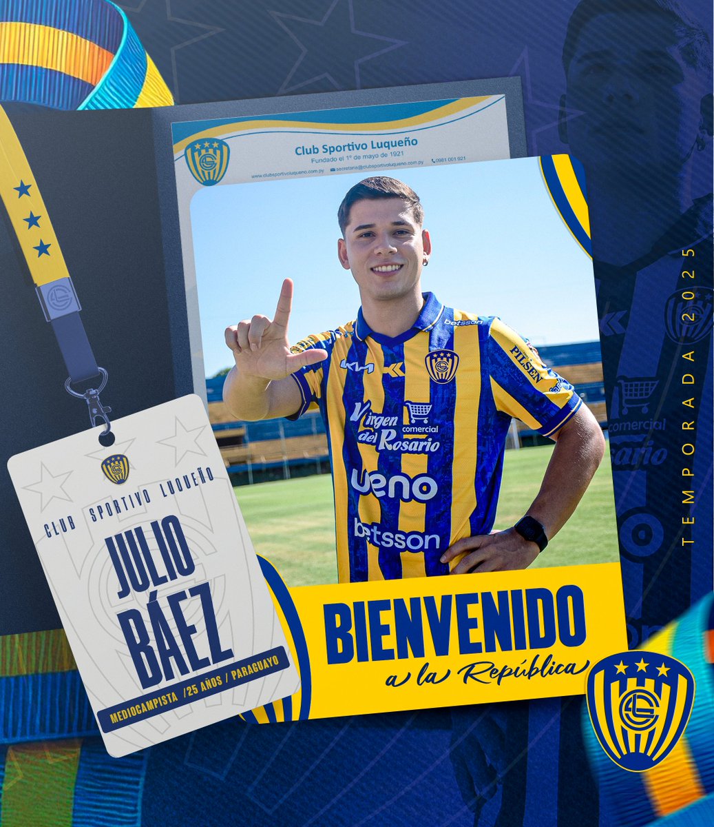 ¡𝘿𝙚 𝙫𝙪𝙚𝙡𝙩𝙖 𝙖 𝙡𝙖 𝙍𝙚𝙥ú𝙗𝙡𝙞𝙘𝙖! 😃

Donde manda el corazón... Julio Báez regresa al Sportivo Luqueño. 💙💛

 ¡Bienvenido a casa, Julio!

#AdelanteKureLuque 🇺🇦