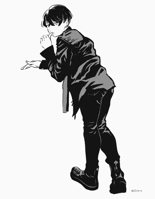 中の人の模写 