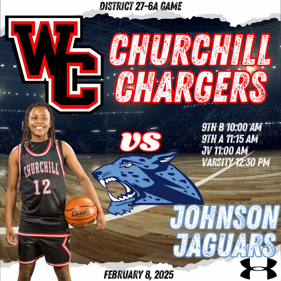Churchill Basketball (@churchillhoops) on Twitter photo Final road game of the year for all teams this morning!
🆚 Johnson Jaguars
<a href="/CTJ_BoysHoops/">CTJBoys_Hoops</a>
⌚️ 10:00 AM 9th B
11:15 AM 9th A
11:00 AM JV
12:30 PM Varsity
📍Johnson HS
#Together Final road game of the year for all teams this morning!
🆚 Johnson Jaguars
<a href="/CTJ_BoysHoops/">CTJBoys_Hoops</a>
⌚️ 10:00 AM 9th B
11:15 AM 9th A
11:00 AM JV
12:30 PM Varsity
📍Johnson HS
#Together