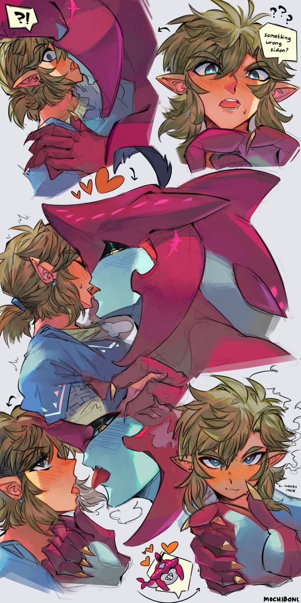 sidlink kissing practice ⚔️🦈
.
.
.
#sidlink #イドリン #zelda