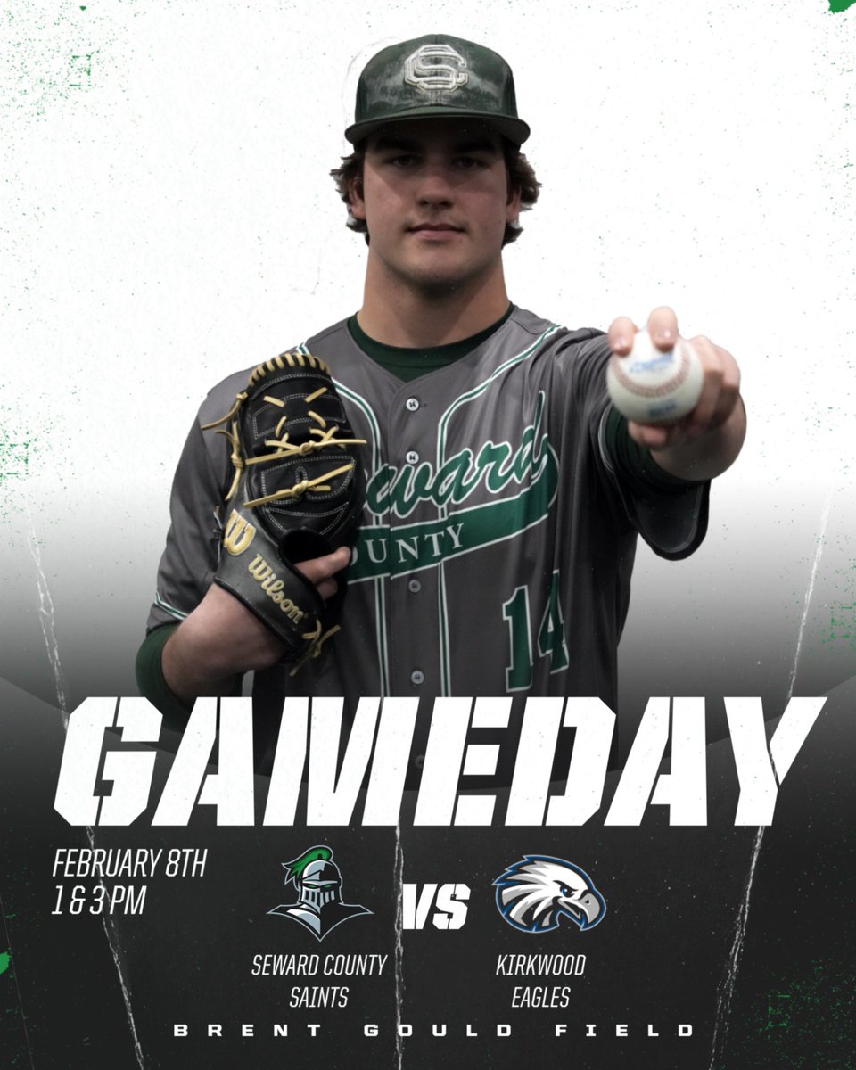 It's Game Day!⚾️⚫️🟢
Seward County resumes action against Kirkwood as they wrap up the 4 game series with the scheduled start times at 1 &amp; 3 PM
🔗 SewardSaints.com
📌 Brent Gould Field
📺 sewardsaints.com/information/SC…