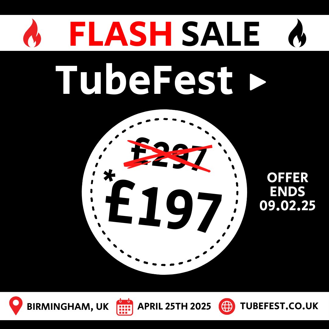 TubeFest | April 24th, 2026 | Birmingham UK tweet media