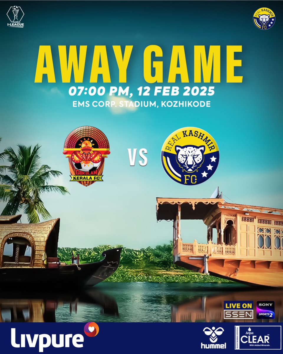 🔥 Kerala, here we come!  🔥

Snow Leopards are heading south to take on Gokulam Kerala  FC on February 12th. Catch the clash LIVE on Sony Sports 2 and the SSEN app.  Let's go, RKFC!

#RKFC #WeAreKashmir #AwayDays #Kerala