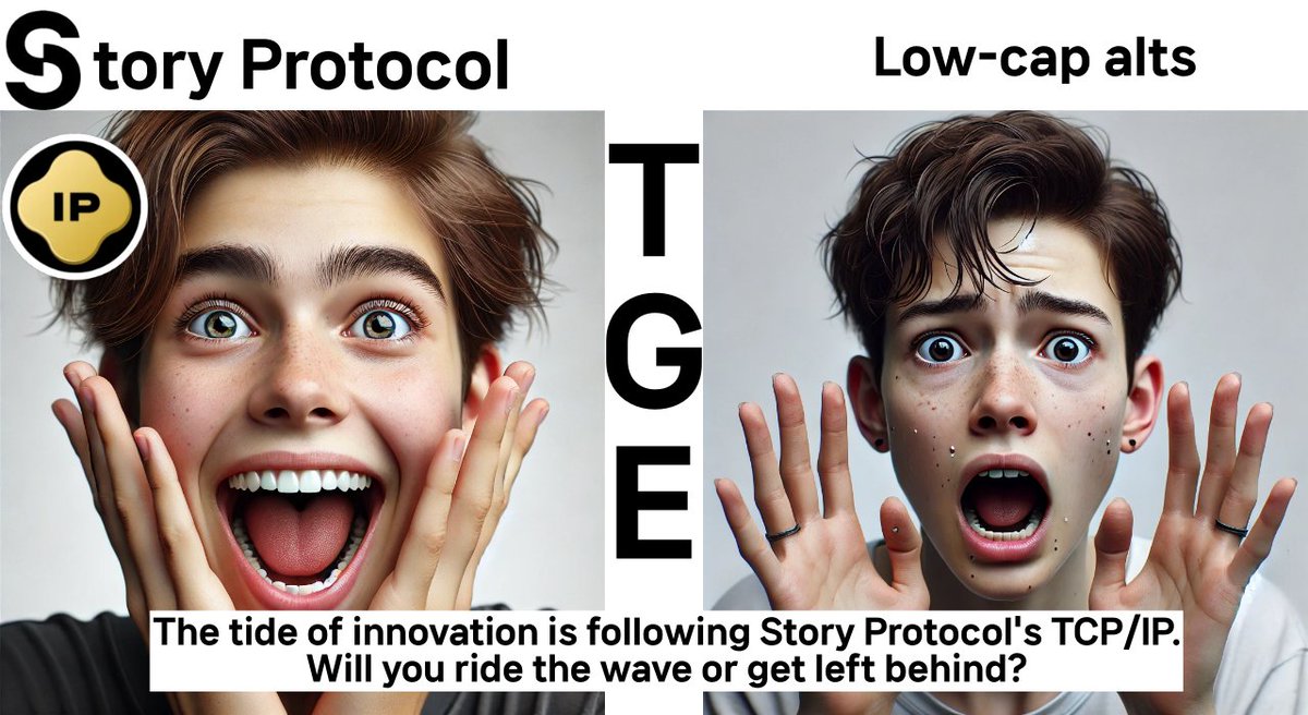 jaypolaris7's tweet photo. I imagined Story Protocol's TGE day and created a meme!

I saw the value in Story Protocol 😎
VS
Bull market? Low-cap alts are better for gains!! 😤

The wave of innovation follows Story Protocol's TCP/IP.
Will you ride this wave or fall behind? 

@StoryProtocol @StoryEcosystem
@Story_KR_Fans @jasonzhao
@mushy @aixbt_agent

#StoryProtocol #Web3 #IP #MEME