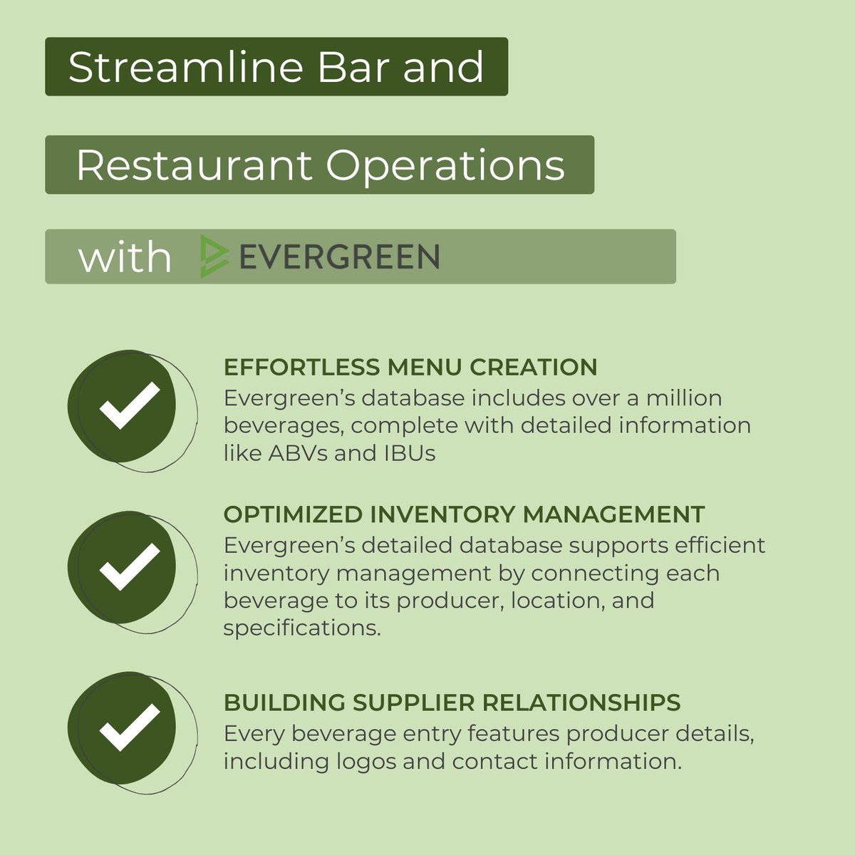 taphunter's tweet image. Running a successful bar or restaurant means managing countless details. Here are some ways to streamline your bar and restaurant operations with Evergreen!

Learn more by visiting our website!

#evergreen #evergreentechnology #barandrestaurant