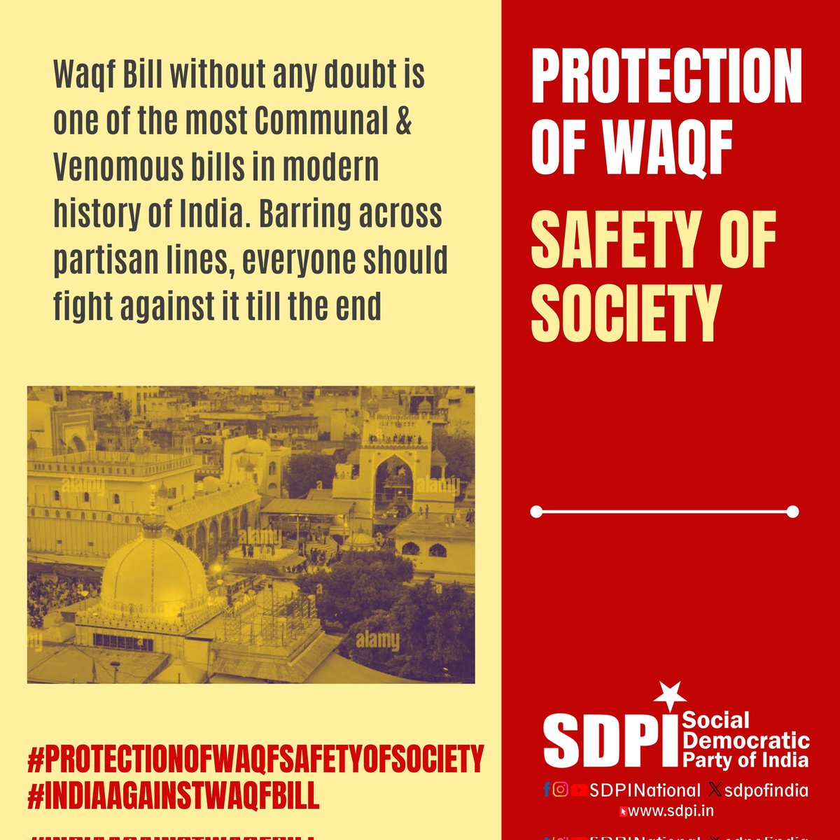 #WaqfBill without any doubt is one of the most Communal &amp; Venomous bills in modern history of India. Barring across partisan lines, everyone should fight against it till the end.

#ProtectionOfWaqfSafetyOfSociety
#IndiaAgainstWaqfBill
