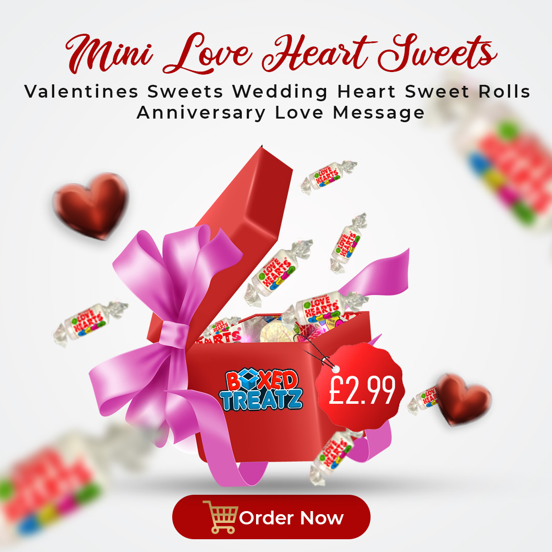 BoxedTreatz's tweet photo. Celebrate Valentine's Day with Mini Love Heart Sweets by Boxed Treatz! 💕🍬
The perfect little treat to share with your loved ones.
Order now and make this Valentine’s extra sweet!

#BoxedTreatz #ValentinesGifts #SpreadTheLove #ValentineCollection #GiftIdeas #ChocolateLovers https://t.co/xxtxicL3Sv