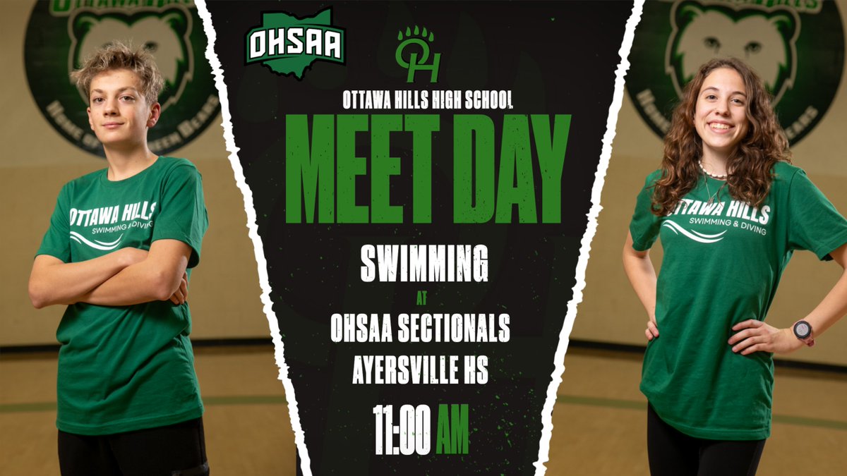 Postseason swimming begins today as the Green Bears head to Ayersville for the OHSAA Sectionals! #GreenBearNation