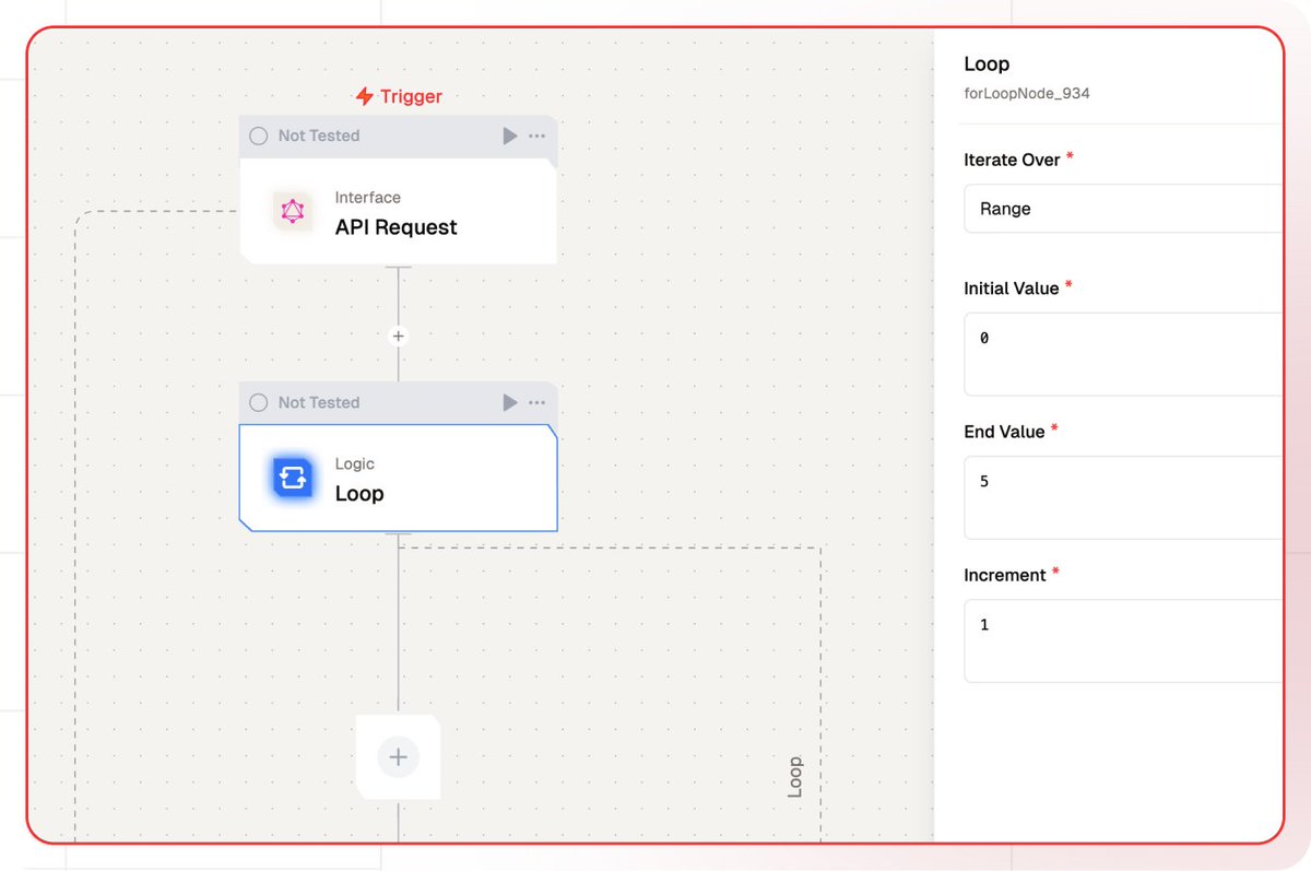 lamatic_ai's tweet image. 🚀 New in Lamatic AI: Loop Node! 🔄
Automate repetitive tasks, batch process data & iterate seamlessly within workflows
✅ Automate tasks effortlessly
✅ Loop over lists, ranges
✅ Streamline execution
Try it now! 👉 lamatic.ai/docs/nodes/loo…
#LamaticAI #Automation #NoCode