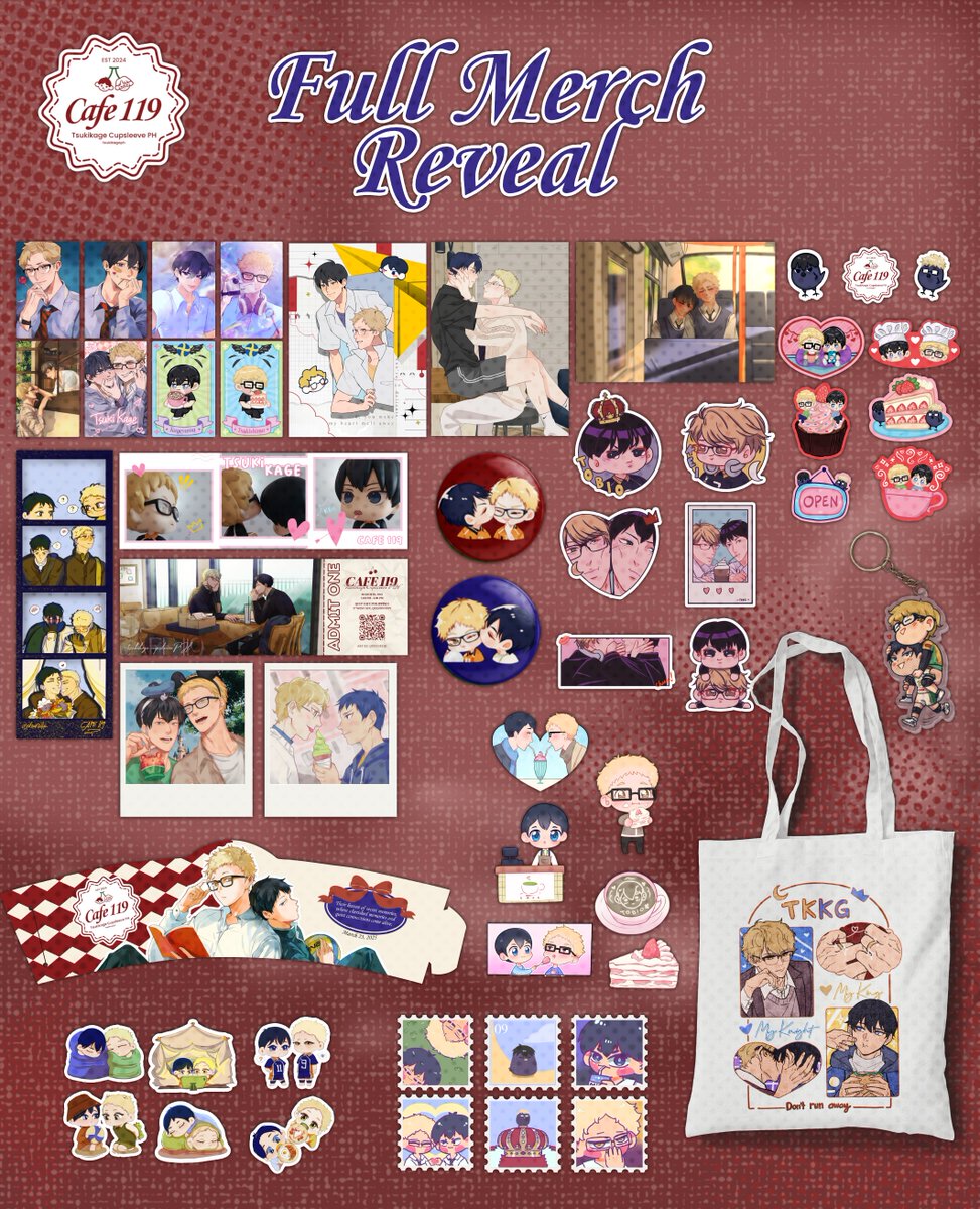 🍒Full Merch Reveal🍒

Like our pastries, we offer a wide range of merch that can satisfy your hunger! 🍰🥐

Let us know your fave merch so far below!⬇️

#TKKGCSE2025 #Cafe119CSE
