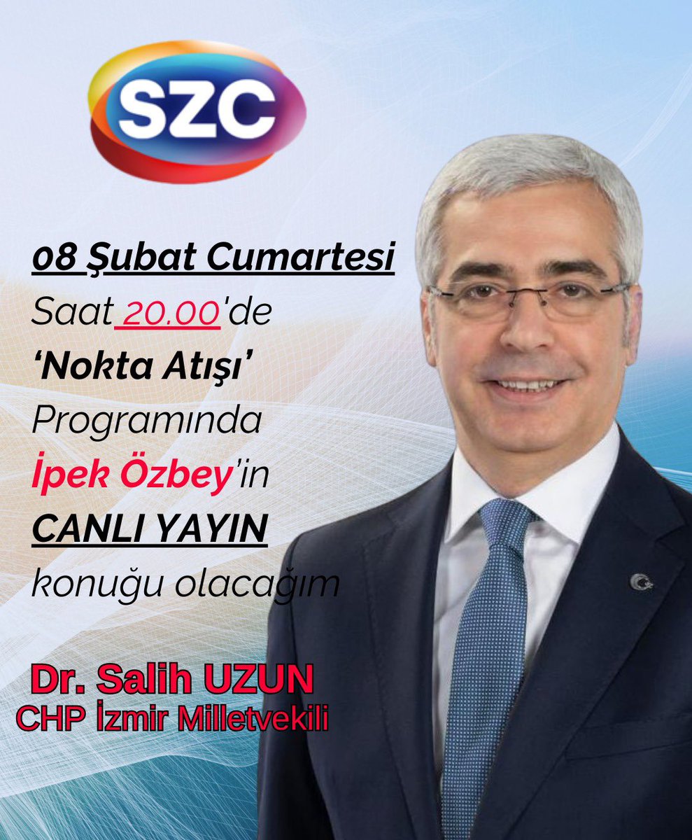 Bu akşam (8 Şubat Ctesi)
Saat 20:00
Sözcü TV
İpek Özbey’in konuğu olacağım.
<a href="/szctelevizyonu/">SÖZCÜ Televizyonu</a> <a href="/ipekkozbey/">İpek Özbey</a>