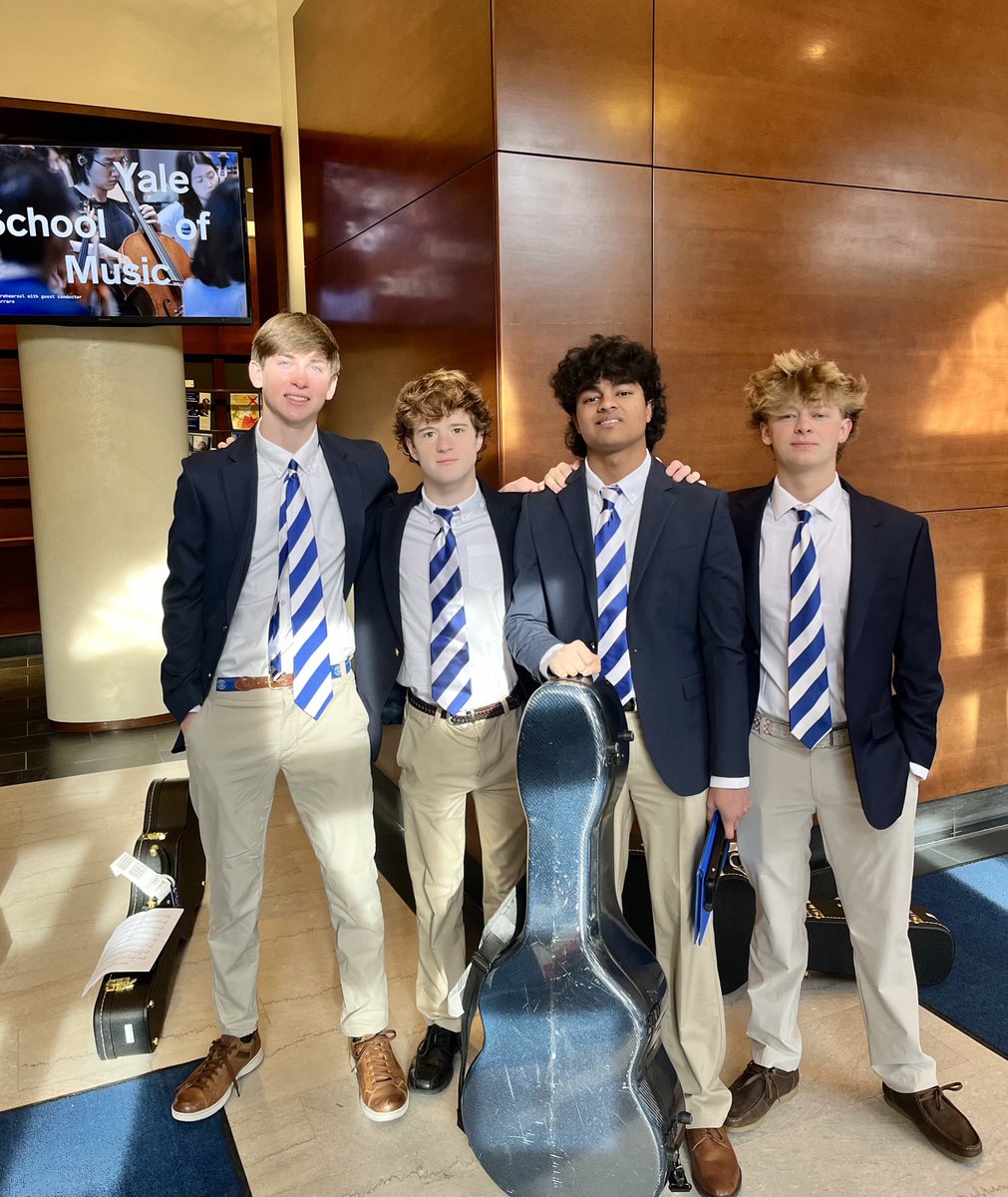 The ⁦<a href="/McCallieSchool/">McCallie School</a>⁩ Guitar Quartet performs this morning ⁦<a href="/Yale/">Yale University</a>⁩ Guitar Extravaganza. Congratulations men and their director Dr. Michael McCallie on being invited to this prestigious event.