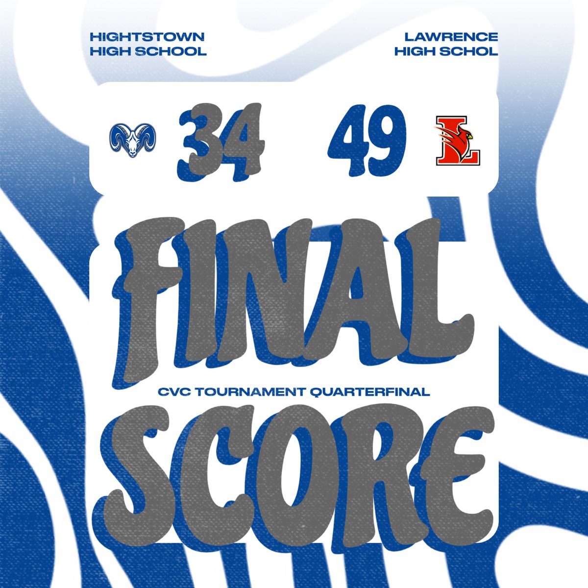 FINAL from Lawrence High School Thursday night! 

#HightstownHoops