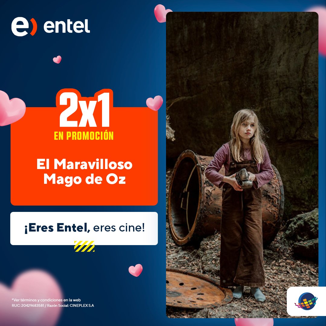 cineplanet's tweet photo. Si eres parte de Entel, ¡el cine te cuesta la mitad! 🎬✨ Aprovecha el 2x1 y lleva a tu bestie o crush este San Valentín. 😜💙
Compra en nuestra web 🌐 https://t.co/G84gEvHMKj o app 📲 y disfruta. 🎟🍿
#PromoEntel #Cineplanet #2x1DePelícula #NuestraCartelera #Planes https://t.co/EaM0urtMwJ