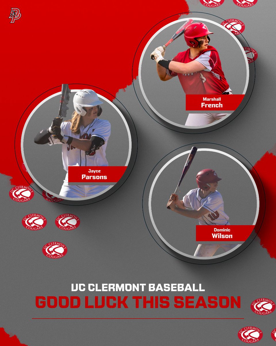 Marshall, Jayce, and Dominic kick off their season for UC Clermont today! Good luck Cougars!