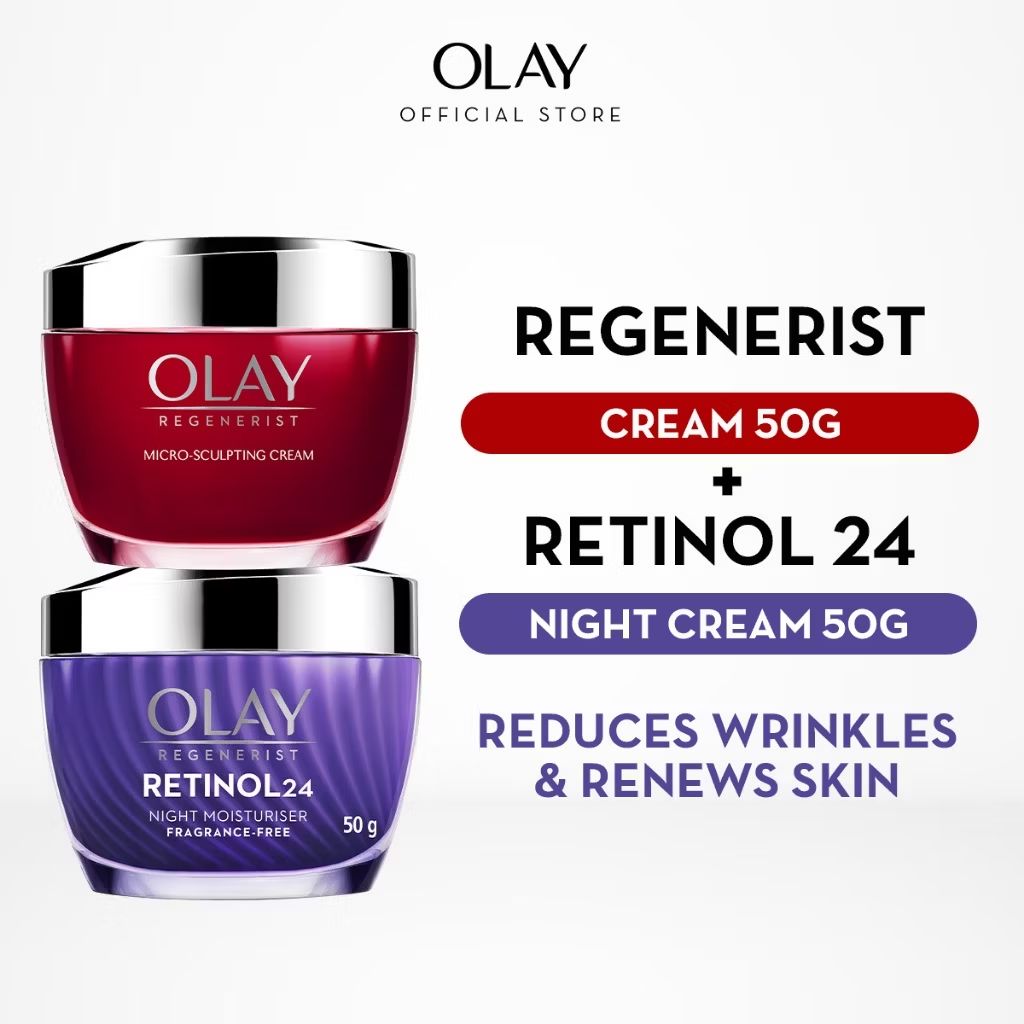 maeann8183's tweet photo. Check out Olay Niacinamide Anti Aging Cream Regenerist 50g + Retinol Anti-Aging Cream Skincare 50g​ for ₱2,479. Get it on Shopee now! https://t.co/ppHiOoo045 https://t.co/S66b7F3jIi