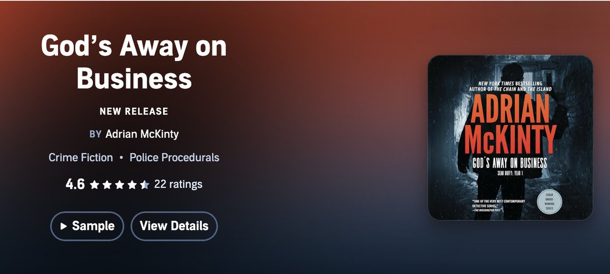 Adrian McKinty tweet media