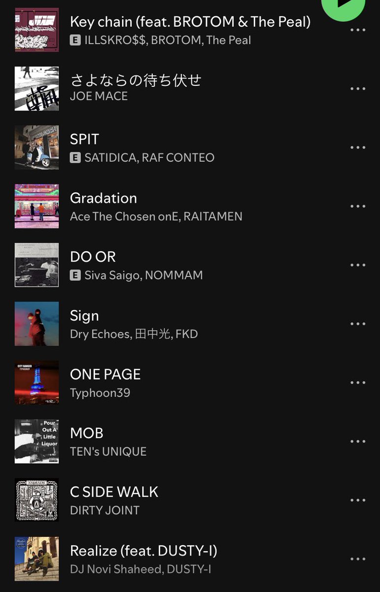 Japanese Boombap 2025
open.spotify.com/playlist/0nRbD…

国産の純ブーンバップを集めたプレイリストが今年も充実してきました